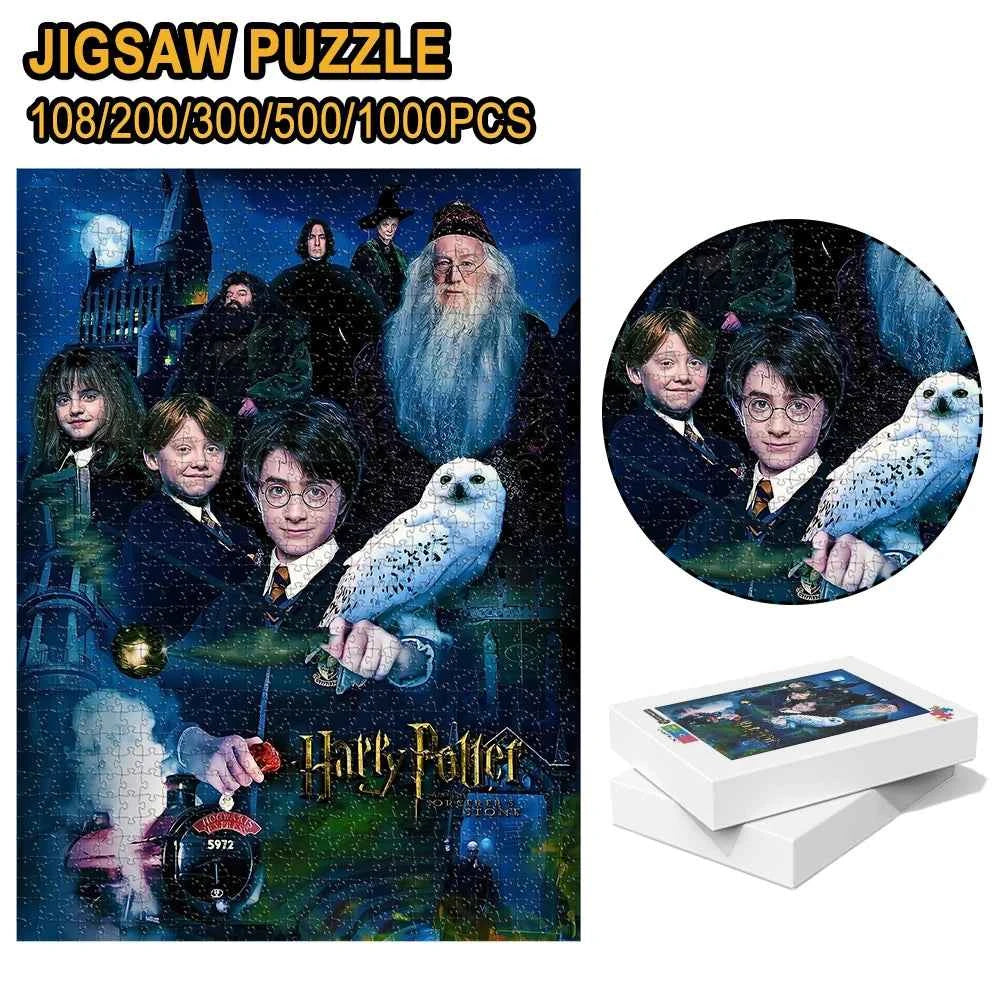 Premium Harry Potter Wooden Puzzle - Hogwarts Characters & Hedwig