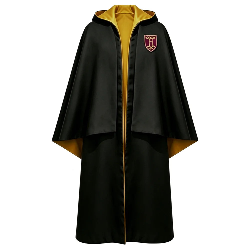 Premium Hogwarts House Robe - Wizard Hooded Cloak Cosplay Costume