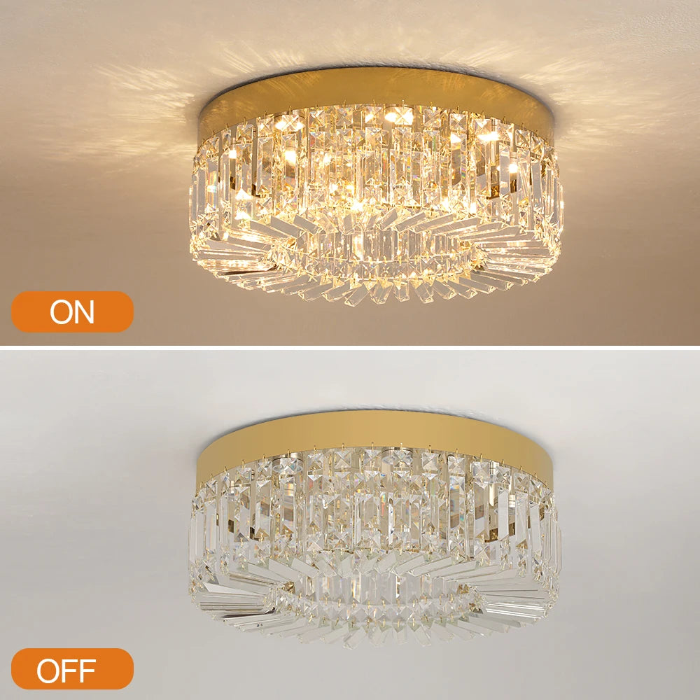Elegant Modern Crystal Chandelier - LED Ceiling Light