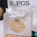 5 Premium Elegant Eid Gift Boxes - Arabic Script & Gold Accents