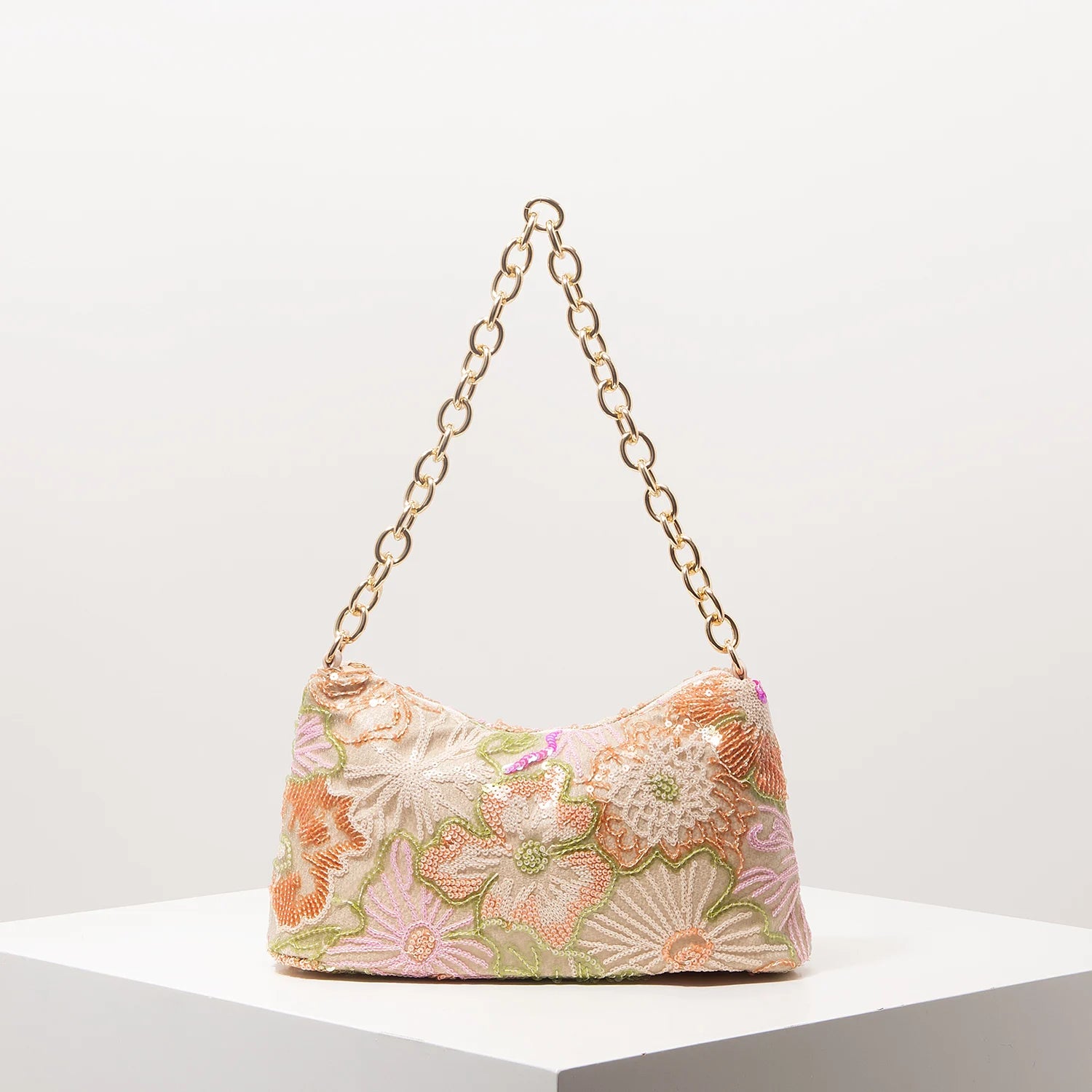 Elegant Embroidered Sequin Bag