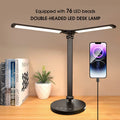 Professional Double Swing Arm Lamp - Eye-Caring LED Desk Light