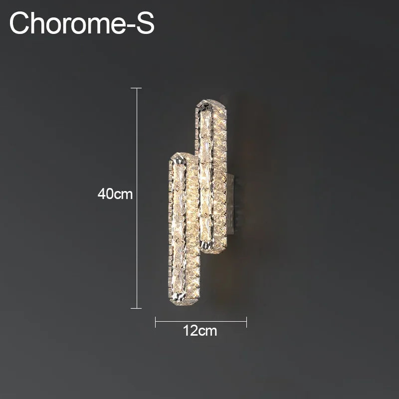 Luxury Modern Oval LED Crystal Wall Lamp - Indoor Light Fixture