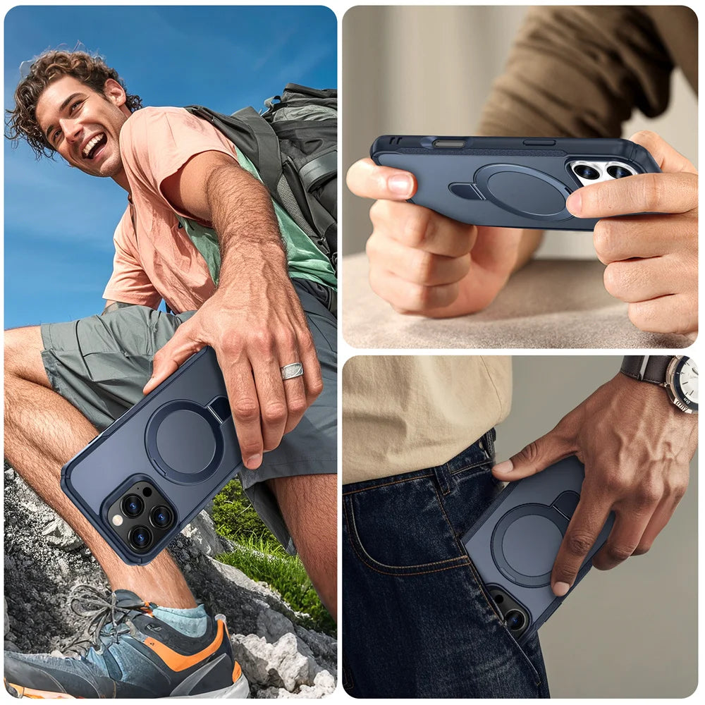 Premium Magnetic iPhone Case with Foldable Stand