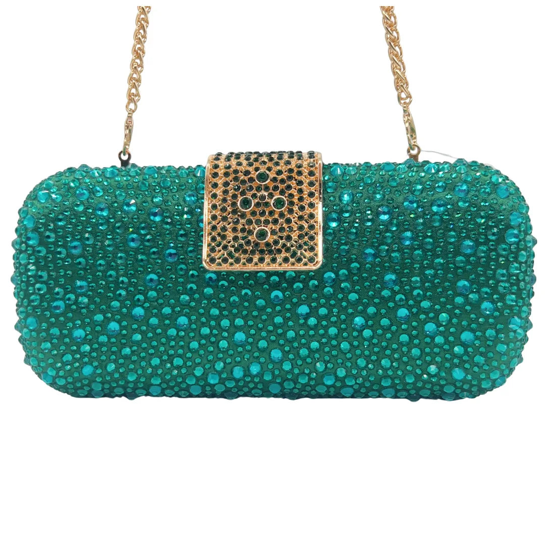 Elegant Crystal Evening Bag - Sparkling Diamond Clutch