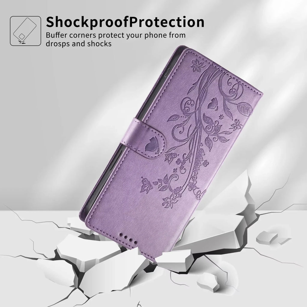 Luxury Leather Flip Case - Wallet & Card Slot Cover
