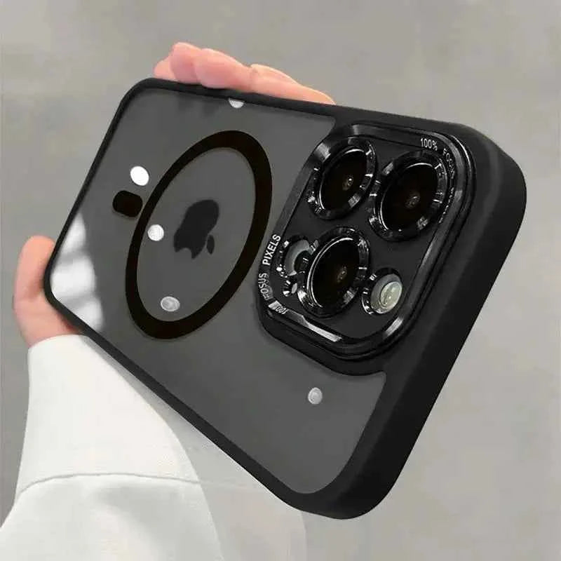 Luxury Magnetic Phone Case - Wireless Clear Cover & Lens Protection