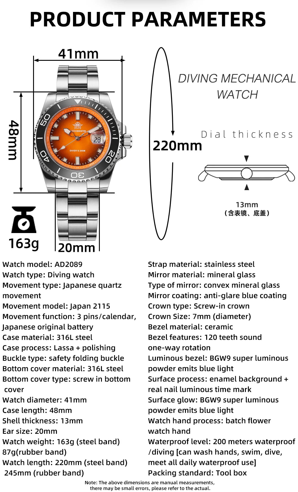 Luxury Men's Diving Watch - 200M Waterproof & Luminous
