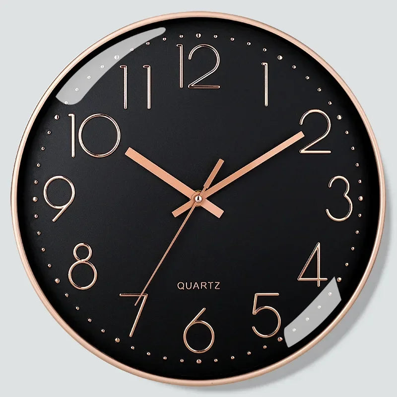 Elegant 8 Inch Silent Wall Clock - Modern Quartz Design