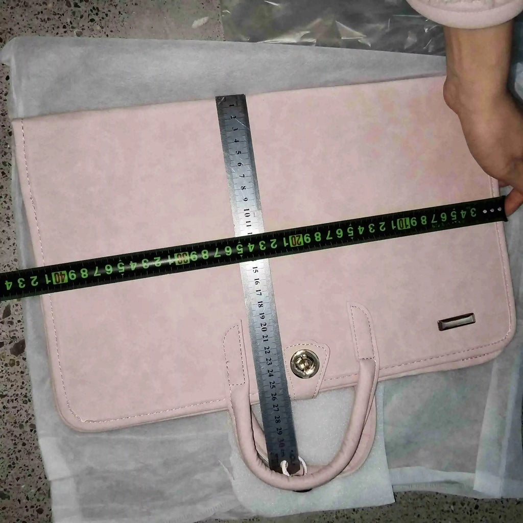 Premium Pink Laptop Sleeve with Handle - PU Protective Case
