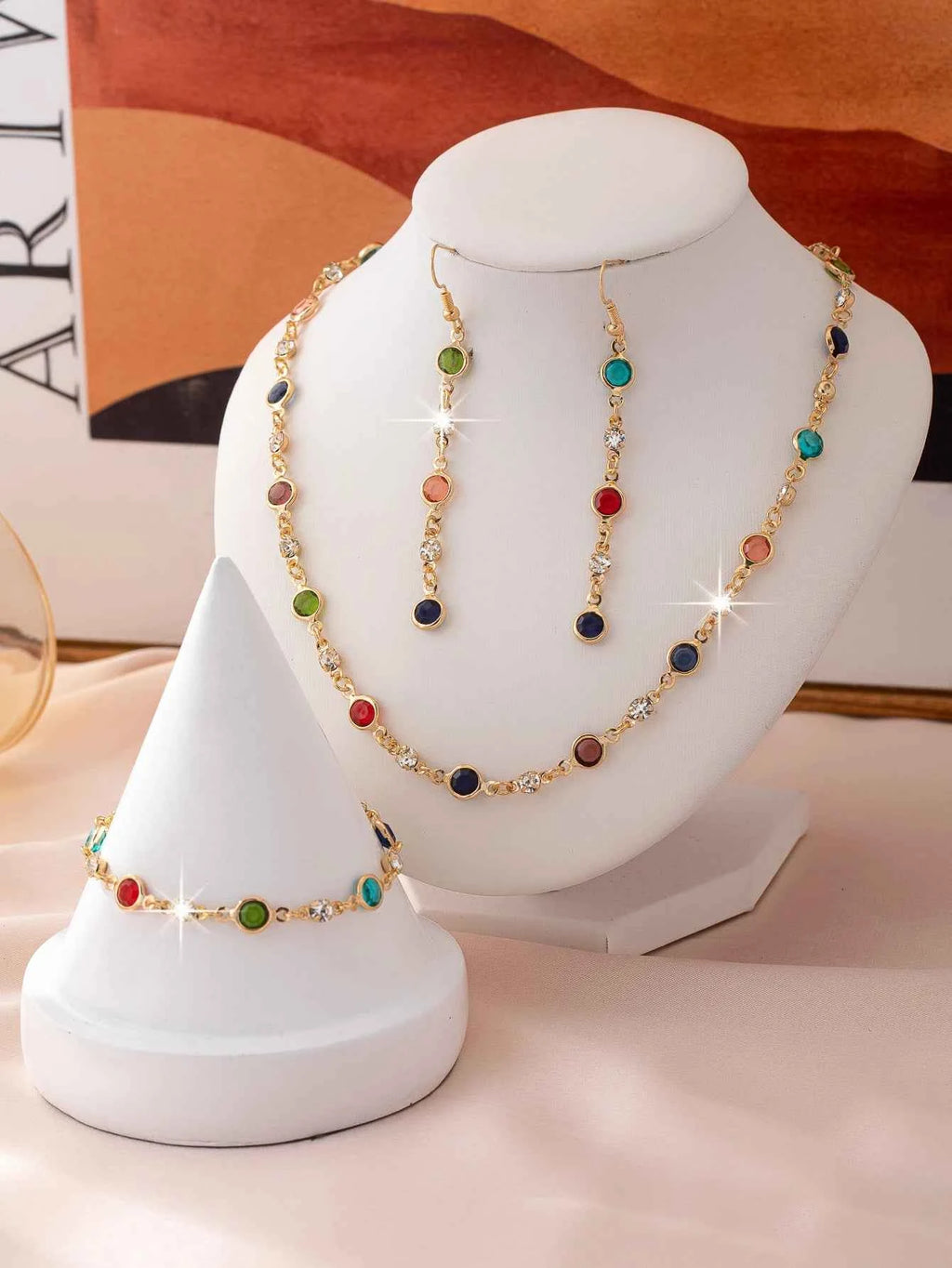 Elegant Luxury Jewelry Set - Necklace, Bracelet & Earrings