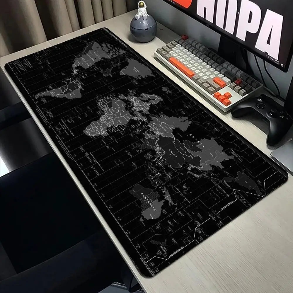 Premium Large Map Mouse Pad - Anti-Slip & Washable