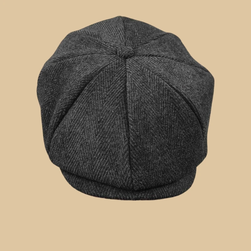 Male Plus Size Ivy Hat Big Head Man Spring Summer and Autumn Newsboy Cap Wool Beret Caps Winter Felt Flat Caps 55-58cm 59-60cm - Tulique