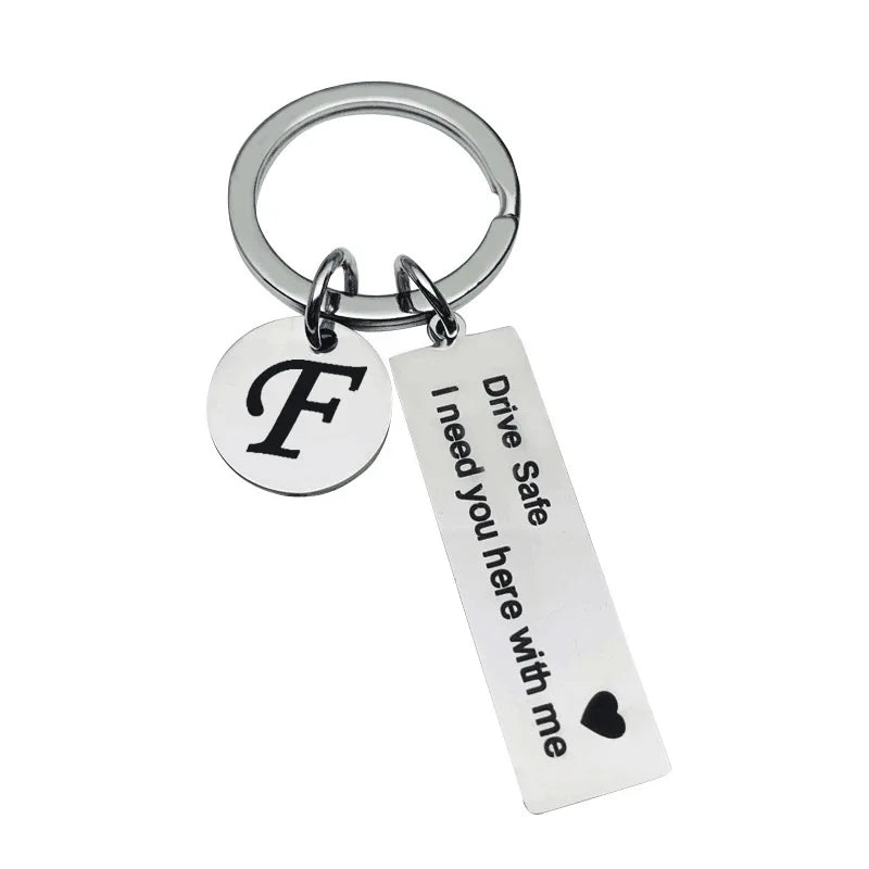 Premium Custom Initial Keychain - Engraved Stainless Steel