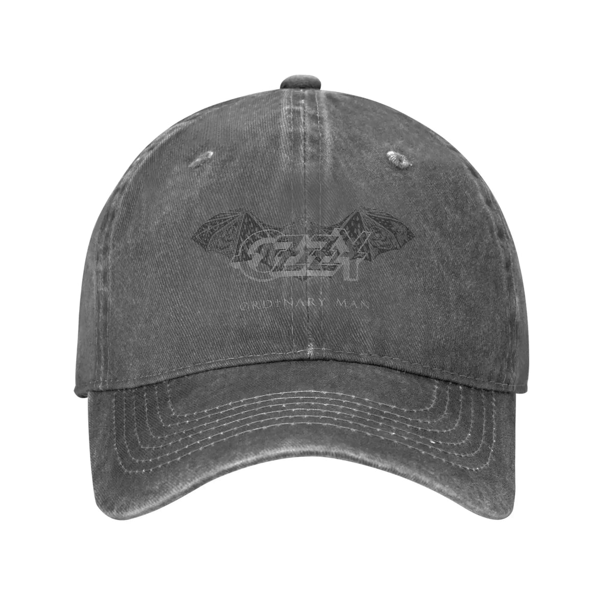 Premium Distressed Denim Baseball Cap - Vintage Music Snapback