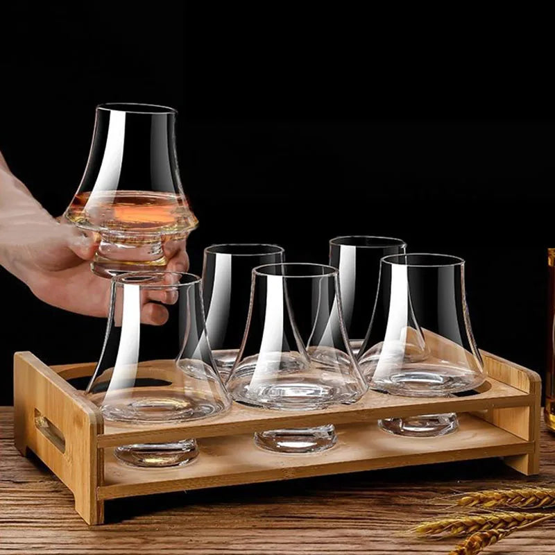 Elegant Whiskey Tasting Glasses - Lead-Free Crystal Set