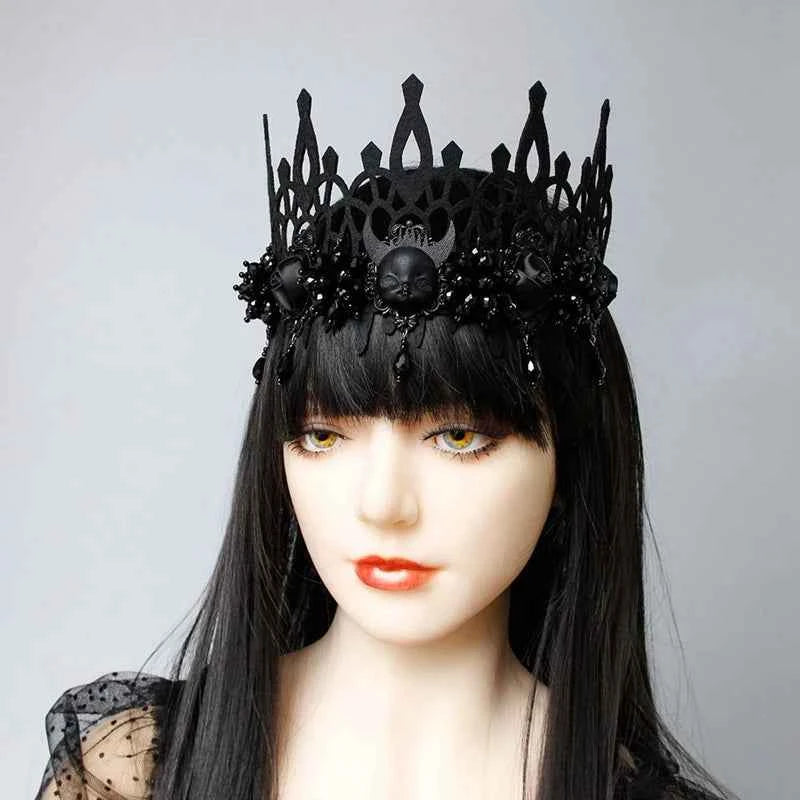 Premium Witch Head Crown - Dark Demon Halloween Headdress