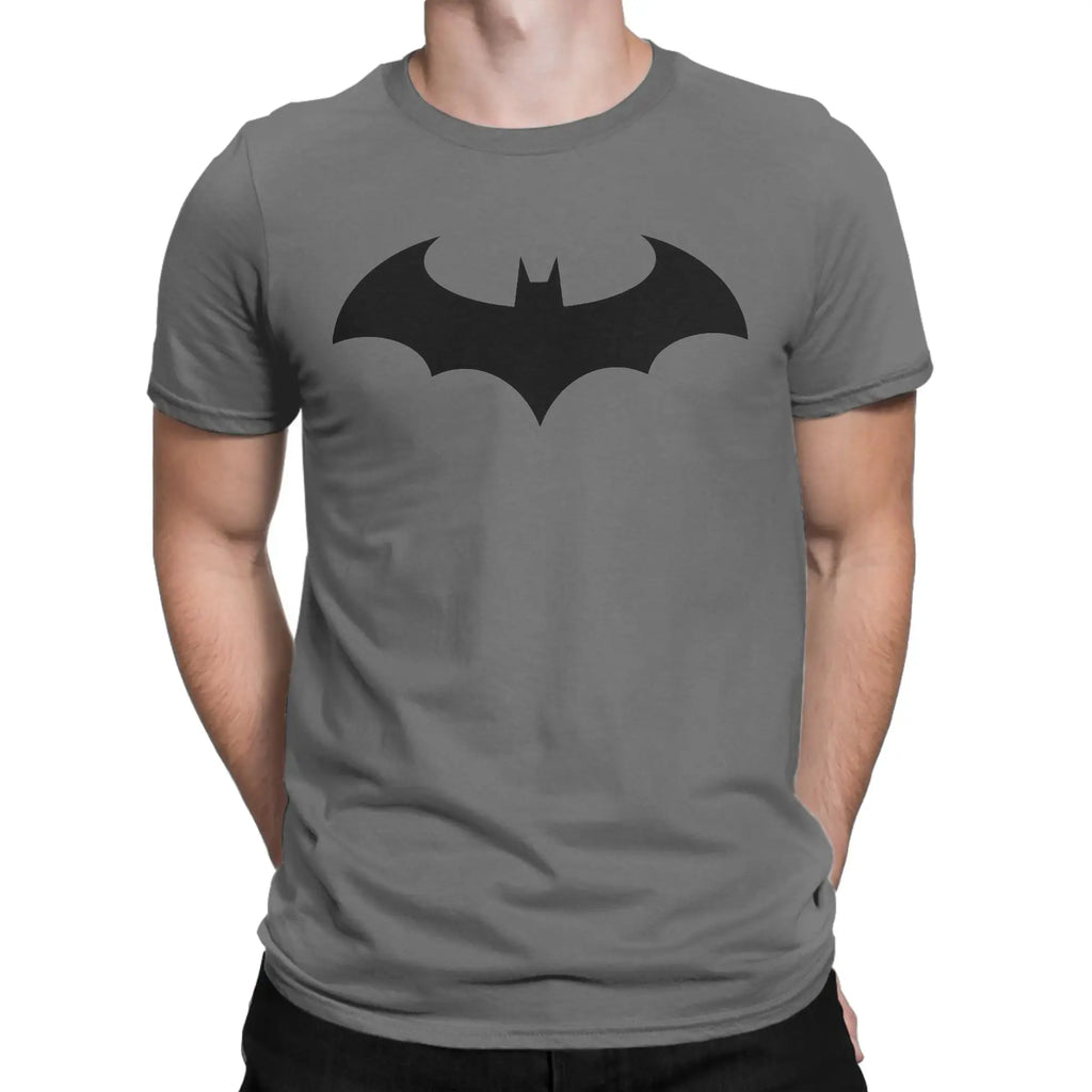 batman black logo t shirt - premium cotton short sleeve graphic tee in black
