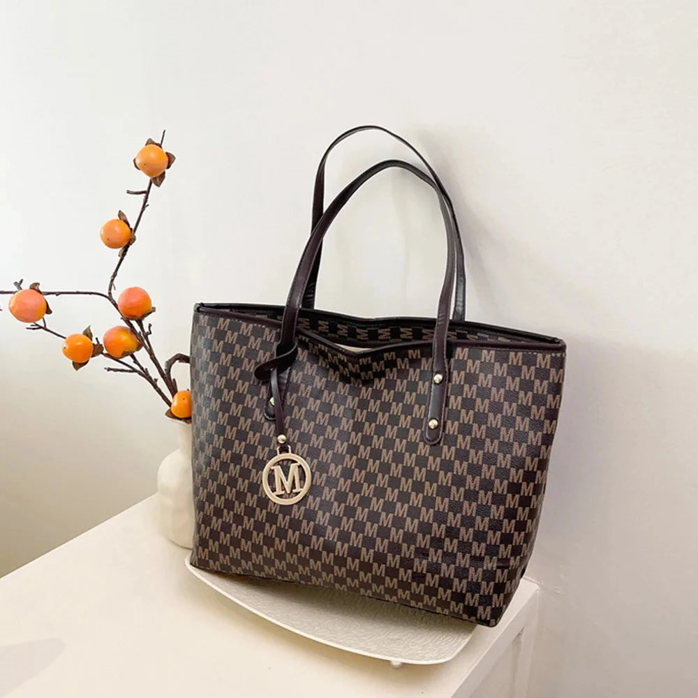 Elegant Vintage Tote Bag - Large Capacity Fashion Handbag