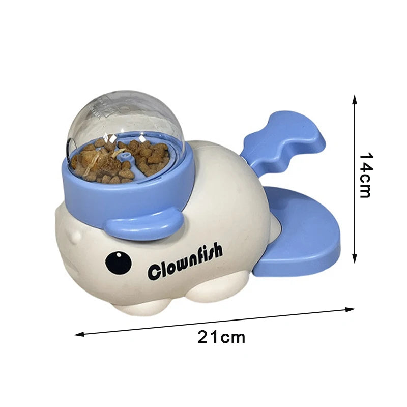 Premium Automatic Pet Snack Feeder - Engaging Duck & Whale Design