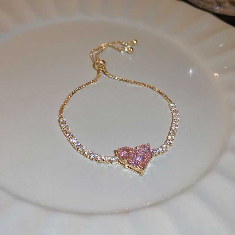 Luxury Wave Geometry Adjustable Crystal Bracelet