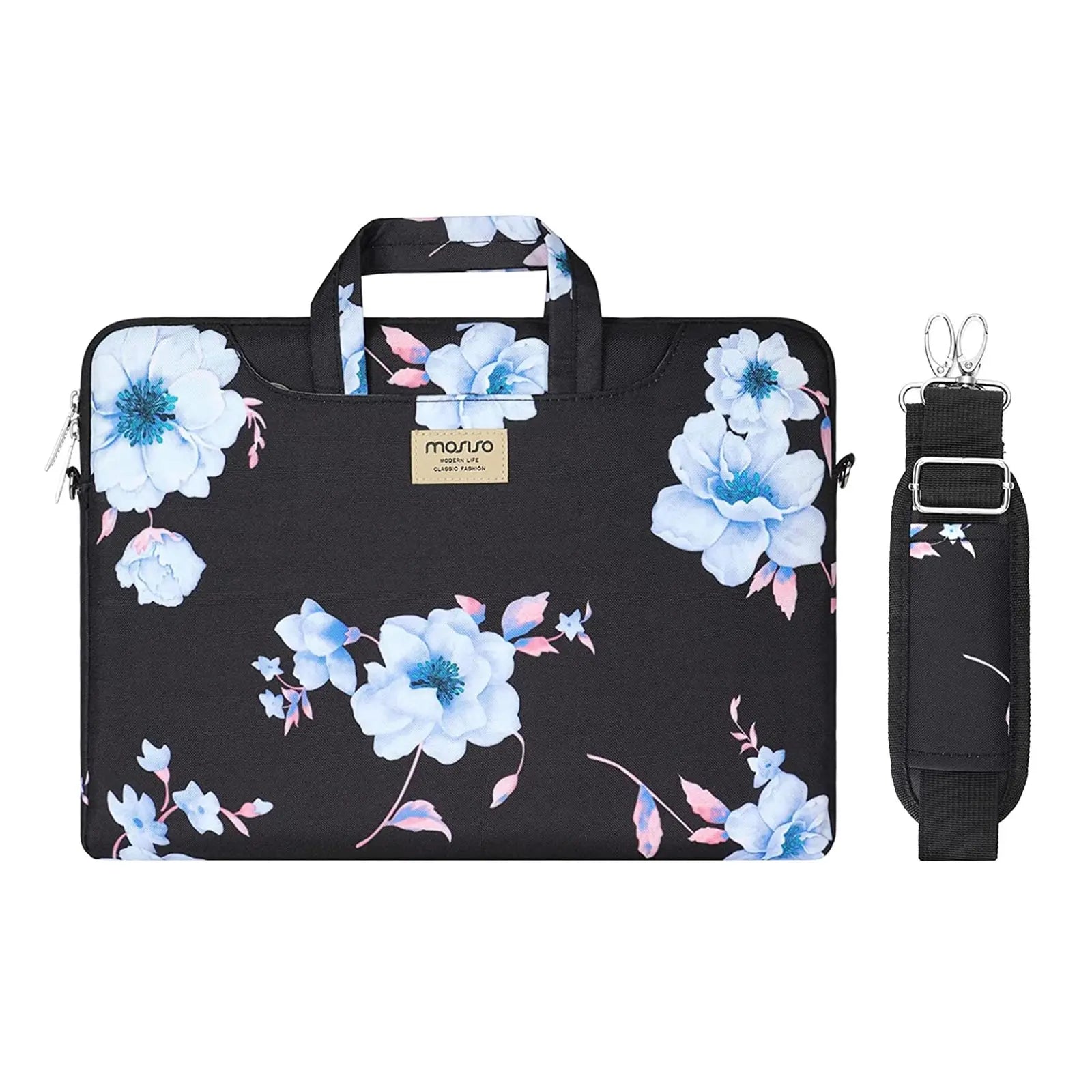 Premium Laptop Shoulder Bag - Water-Resistant Canvas Briefcase