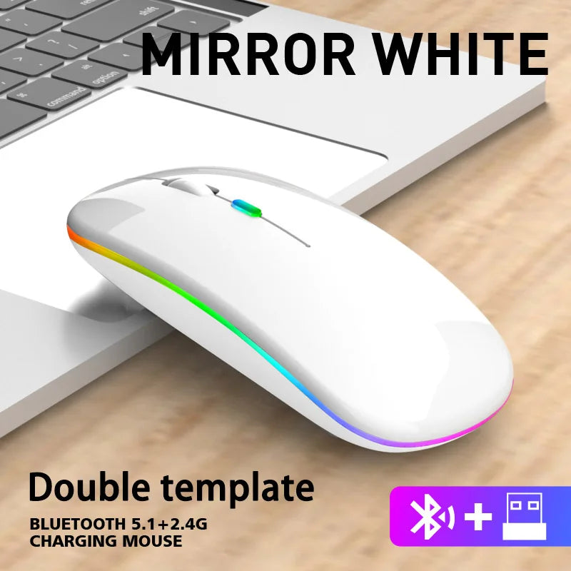 Premium Wireless Rechargeable Mouse - Silent 1600DPI Ergonomic