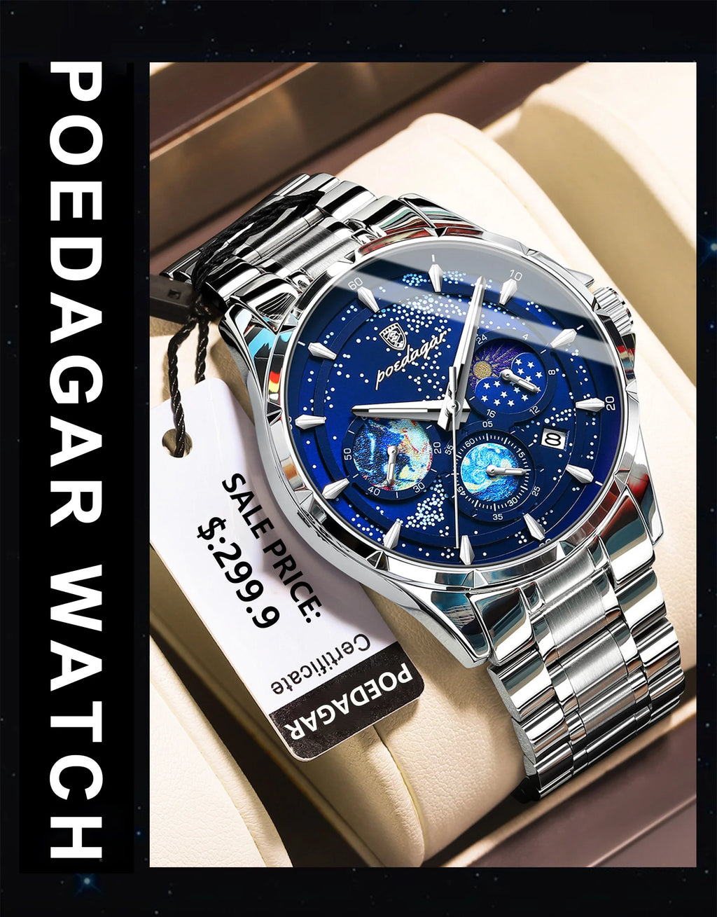Luxury Men's Quartz Watch - Chronograph & Luminous