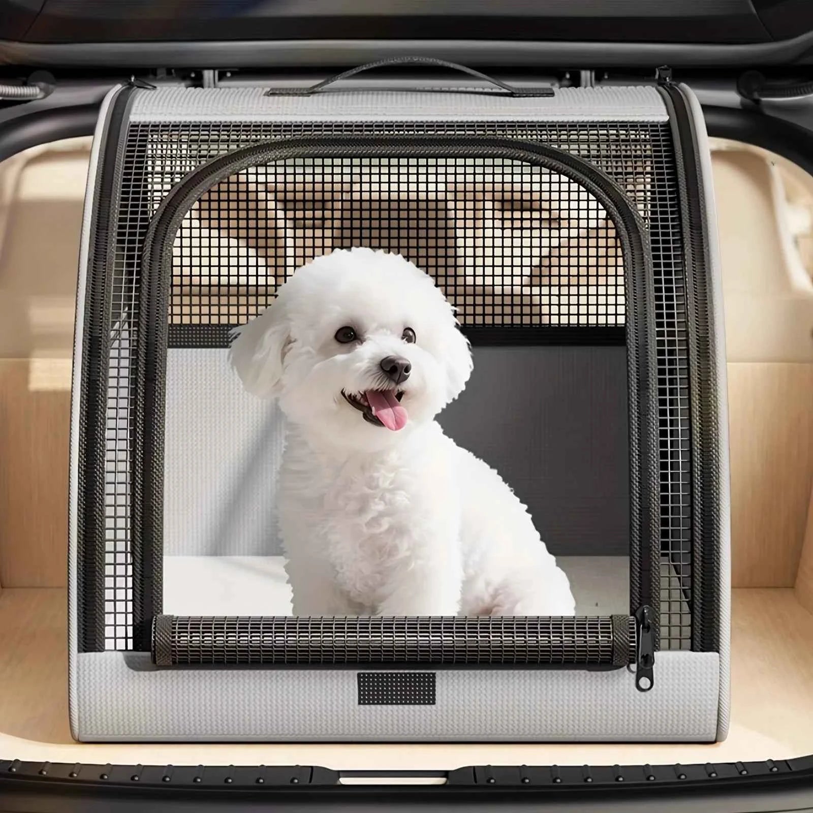 Pet Car Bed for Dogs Cats - Travel Vehicle Accessory, Portable Pet Seat for Car Ride