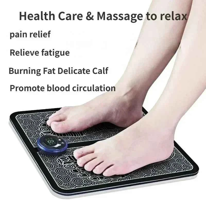 Premium EMS Foot Massager Pad - Portable Muscle Stimulator