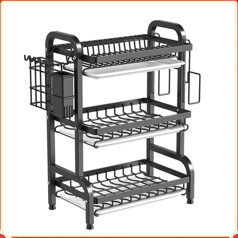 Premium Kitchen Tableware Organizer - Multi-use Drain Rack
