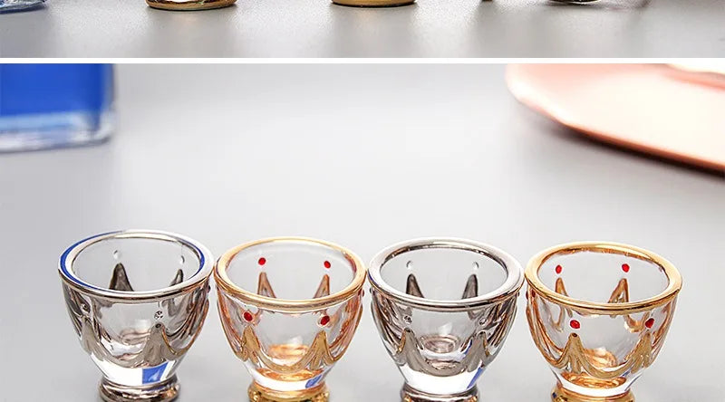 Elegant Luxury Crystal Shot Glass - Hand-Painted 10ml