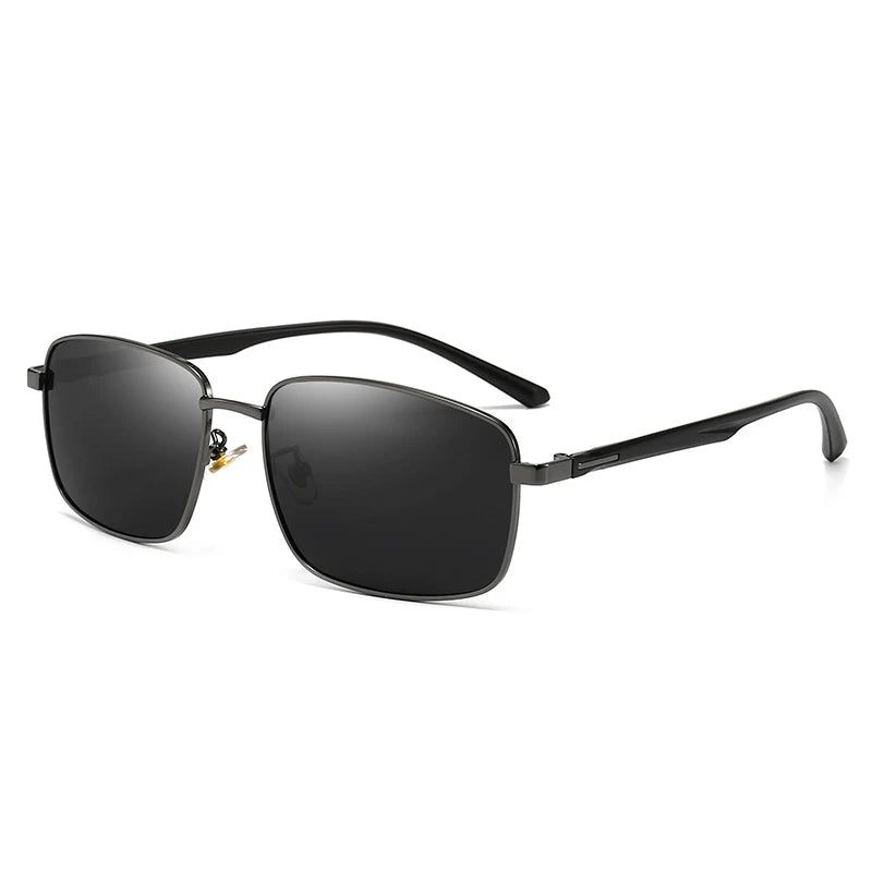 Luxury Oversized Metal Square Polarized Sunglasses - UV Protection