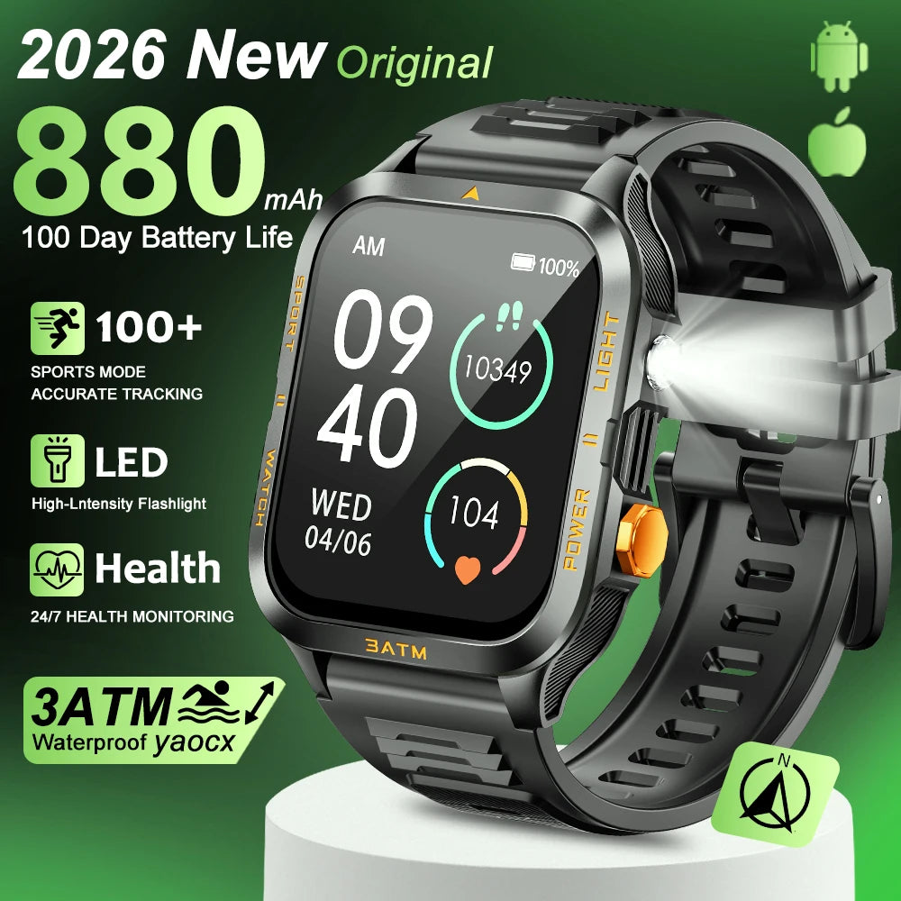 Smart Sports Watch with LED Lighting & Health Detection
