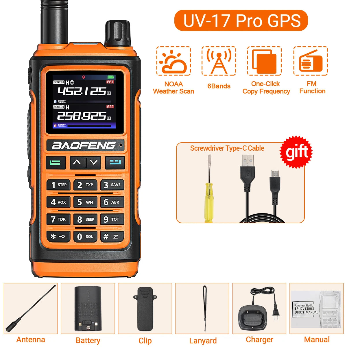 Professional Long Range Walkie Talkie - GPS & Air Band