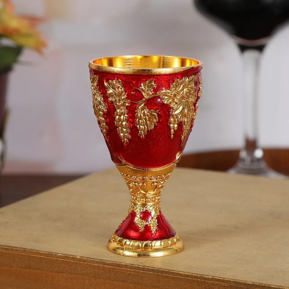 Elegant Mini Vodka Goblet - Retro Alloy Chalice