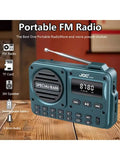 Compact Portable FM Radio with LCD Display & Clear Speaker - Blue