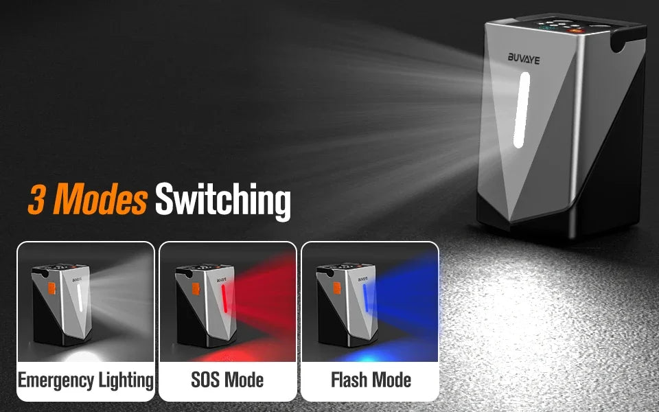 Portable Jump Starter with Air Compressor - 2500A Power Bank