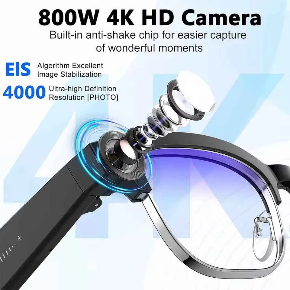 Smart Camera Sunglasses - 800W Pixel AI & Bluetooth
