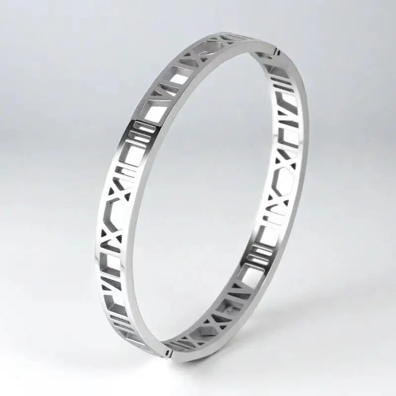 Luxury Roman Numerals Bracelet - Stainless Steel Elegance