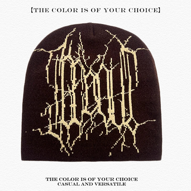 Premium Spider Web Beanie - Versatile Streetwear Knit Hat