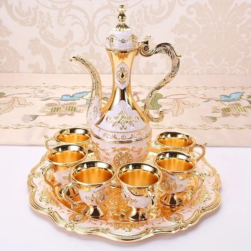 Elegant Luxury Turkish Tea Set - Vintage Metal Craft
