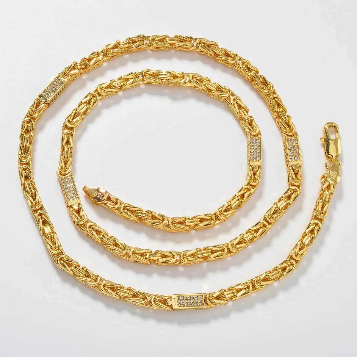 Luxury 18K Gold Plated Snack Chain Necklace - Elegant 24in/28in