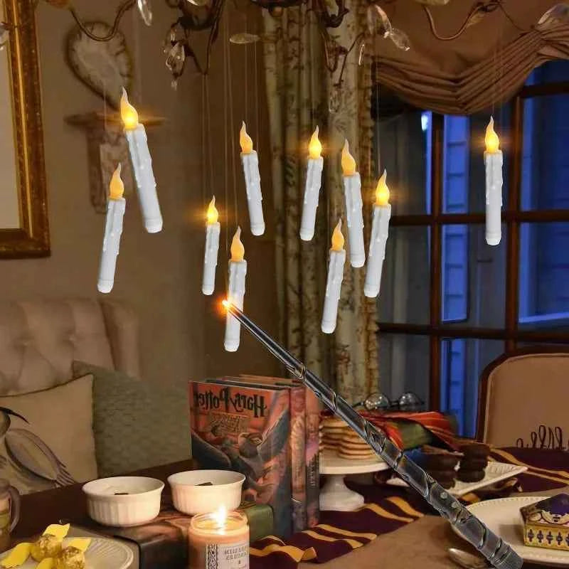 Magical Floating Candles with Wand Control - Realistic LED Decor