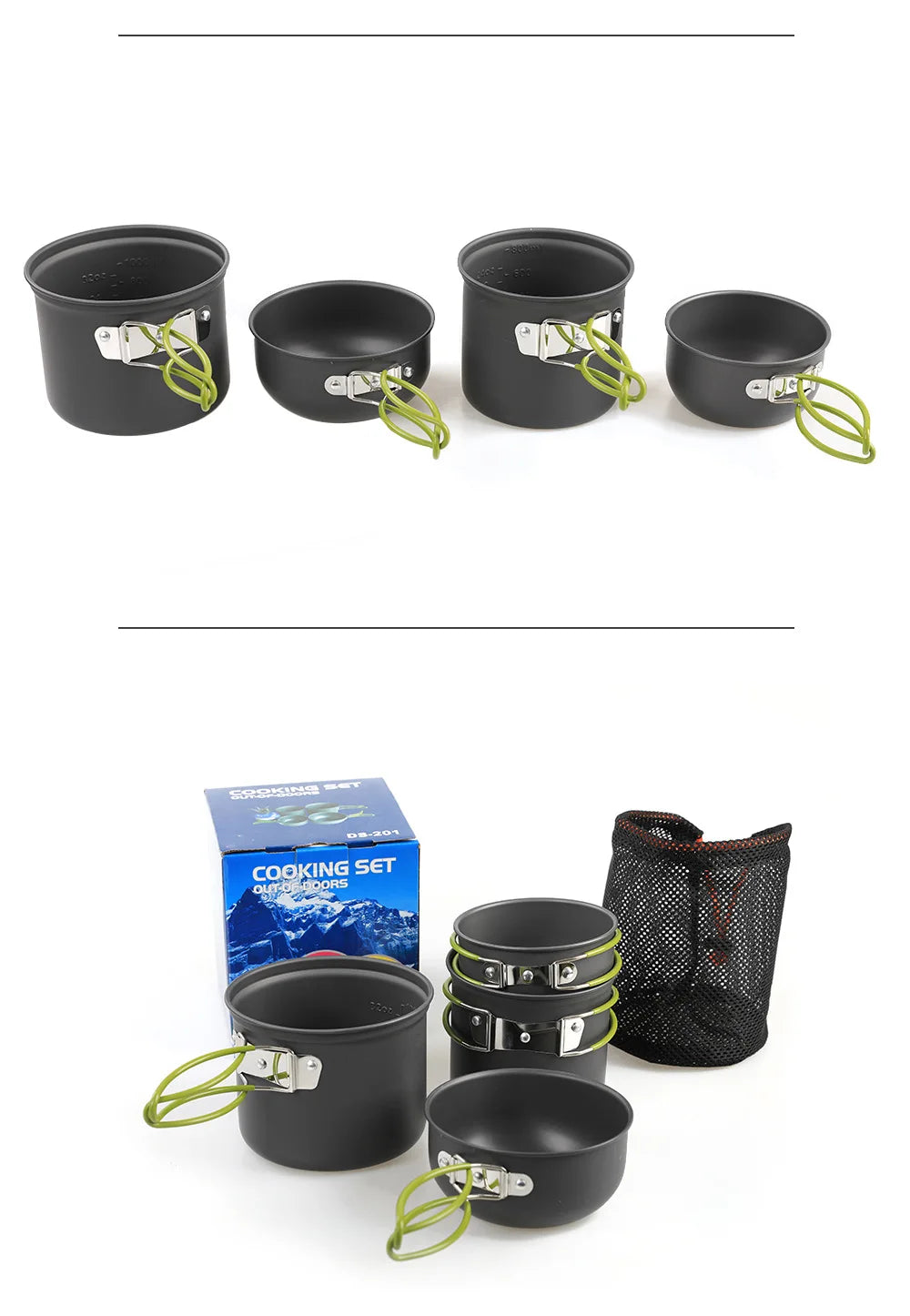 Premium Portable Camping Cookware Set - Outdoor Dining