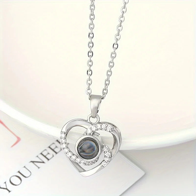 Elegant Permanent Rose Gift Box with Necklace