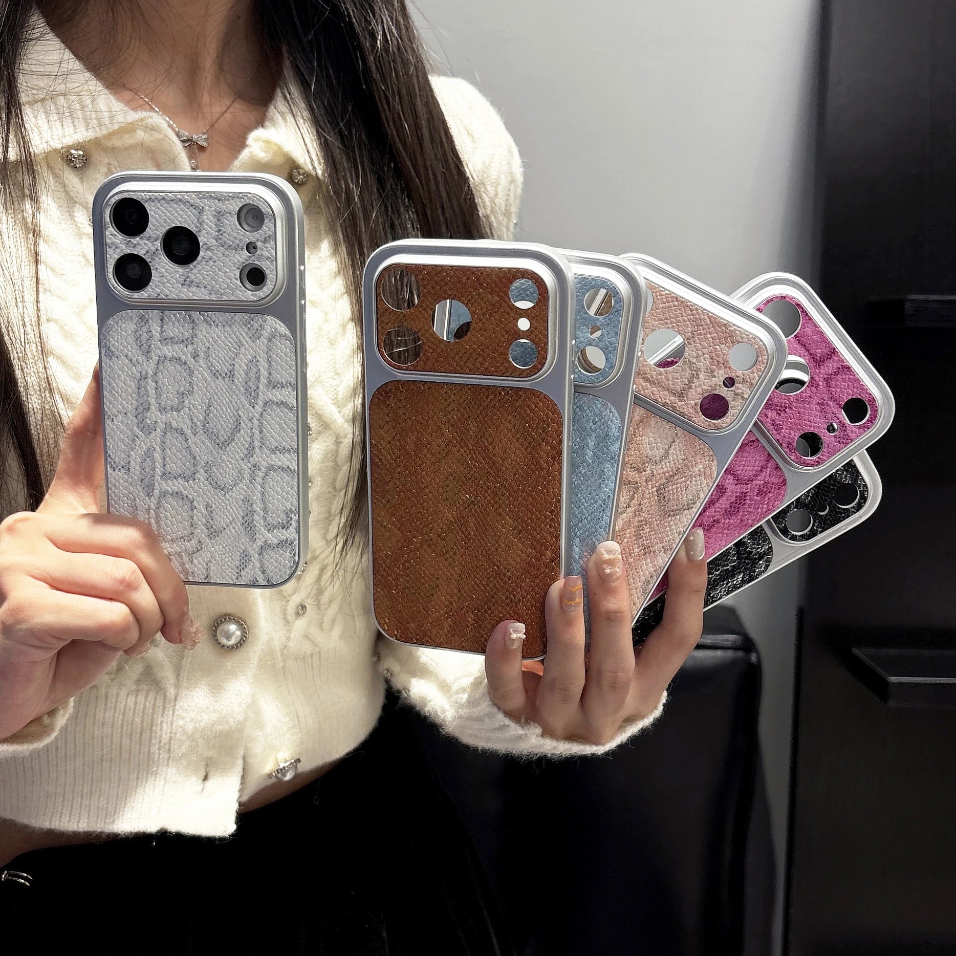 Premium Business iPhone Leather Case - Shockproof & Glossy