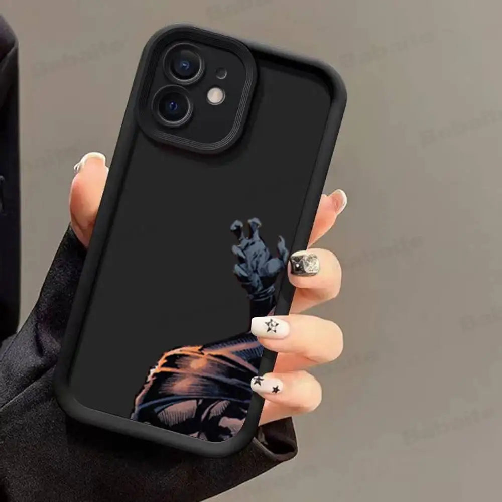 Premium Black Soft Phone Cover - Sleek Batman Design