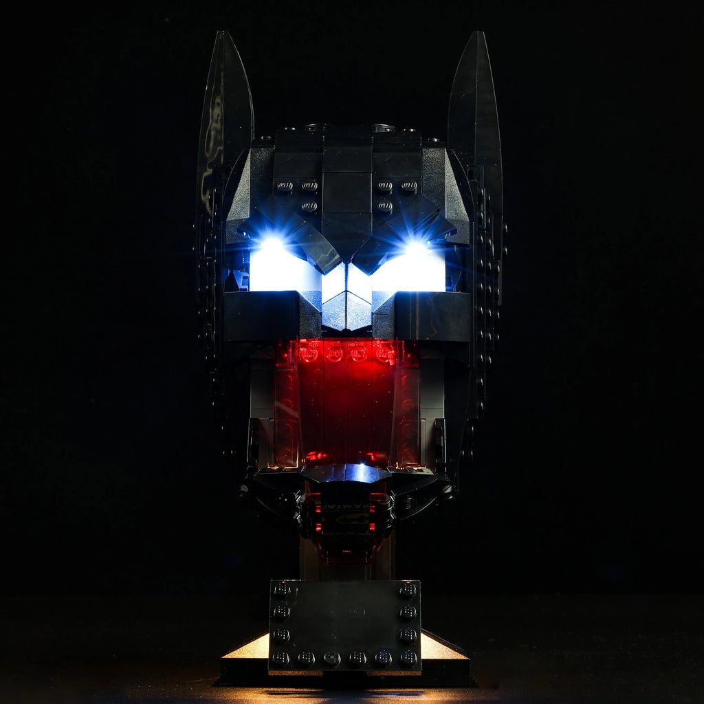 Premium Batman Cowl Light Set - USB LED Building Brick Lamp