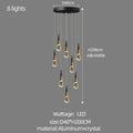 Luxury Spiral Crystal Chandelier - Modern LED Staircase Lighting